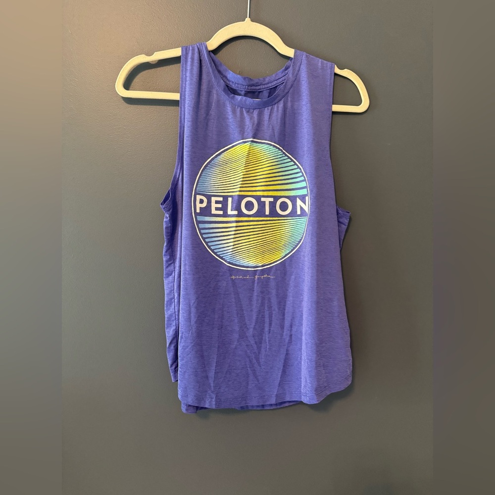 Peloton x Spiritual Gangster Workout Tank Top. Size Large. Purple with logo.
